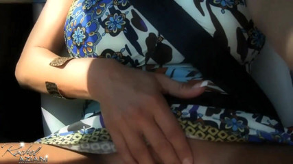 Aziani: Rachel car masturbation in sun dress