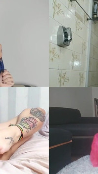 Yaramaz genç kadın ailesi evden ayrılırken oynaşıyor.