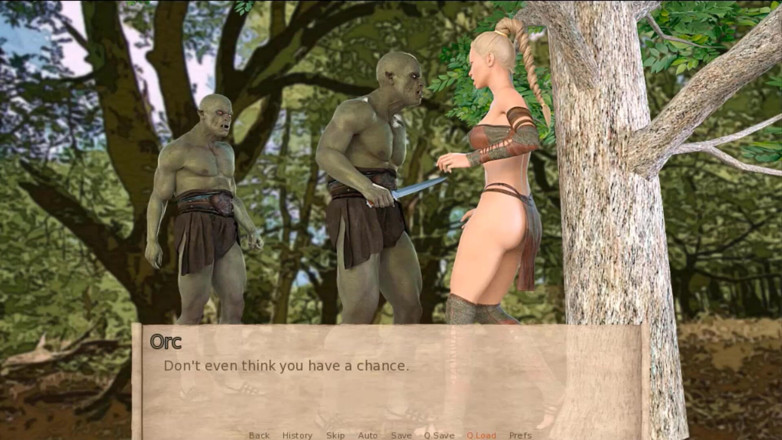 Visual Novels: Alenjas adventures part 7 - orcs fuck forest elf teen