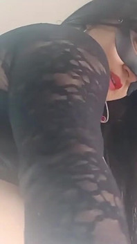 Behind the Scenes - Whore Wife Shows off for Her Fans - She Massages Her Tits and Pussy with Oil