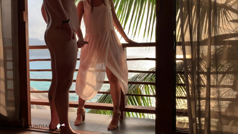 Projectsexdiary: Making a baby at honeymoon balcony fuck