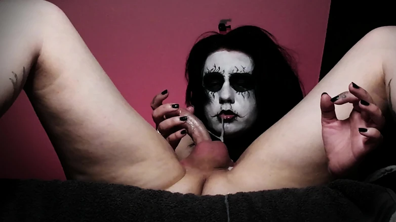 Damagedcosplays: Black Metal Goth Deepthroats so Good That She Gets Two...