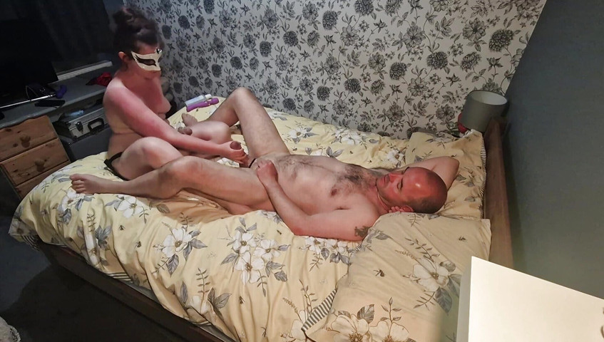 Wife Pegging Husband with Her Strapon Then Sitting on His Cock in Reverse and Fucks Him Hard (Mr D and Miss C) Wife Pegging Husband with Her Strapon Then Sitting on His Cock in Reverse and Fucks Him Hard (Mr D and Miss C)