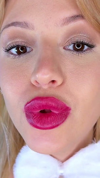 Slow Motion Lip Trembling Red Lipstick Raspberries
