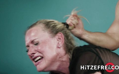Blonde German MILF Dirty Tina fucks younger guy
