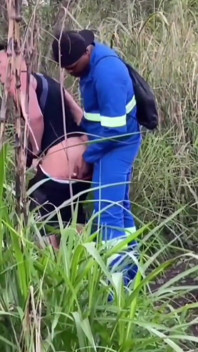 A Worker Passed Through the Park and Received a Blowjob.