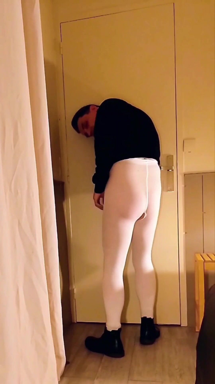 Joy Stardust: Excitement and Anal Play in Open White Pantyhose