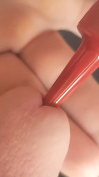Beautiful Penetration of Motorcycle Oil Into the Glans