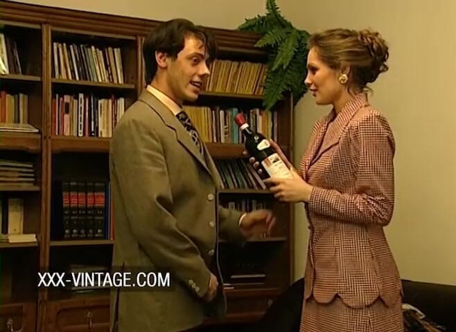 XXX-Vintage: Vintage threesome at a swinger dinner party - 2 scenes in 1