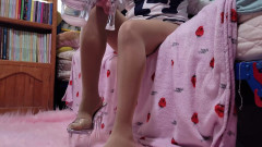 Trans Girl with a Huge Ass Wears Pantyhose
