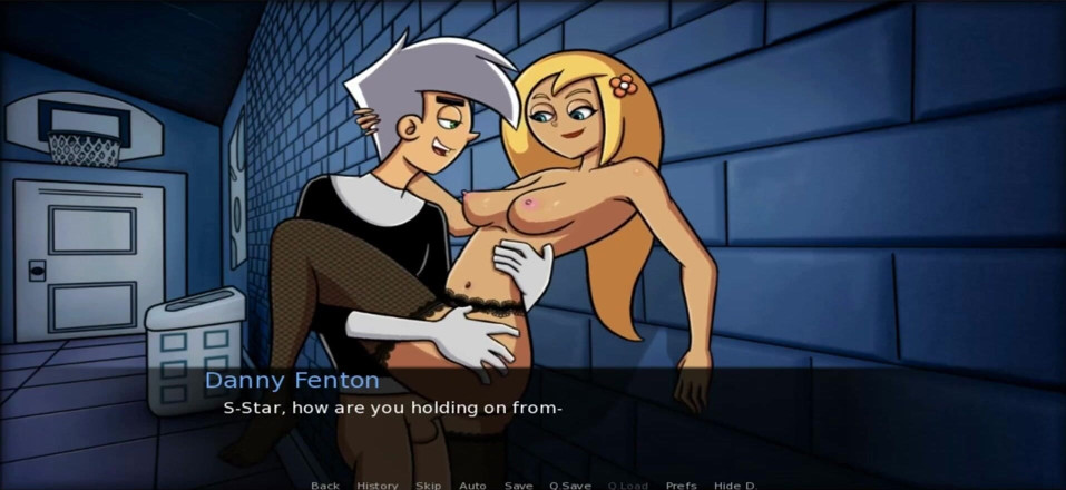 Hentai World: Amity Park baise une star étudiante au mur