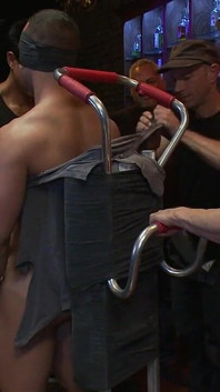 Italian Bodybuilder Is Used and Humiliated at a Public Bar.