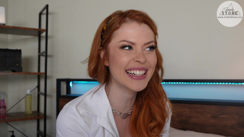 Andre Stone: Sexy Redhead College Co-ed Seduces Her Tutor