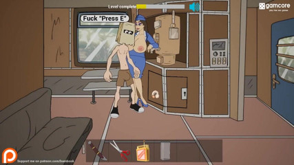 Dirty GamesXxX: Fuckerman：在火车上肛交大量颜射，第3集