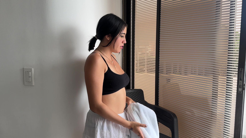 Manuela sex: My Hot Stepsister Tanning Almost Naked on the Balcony and...