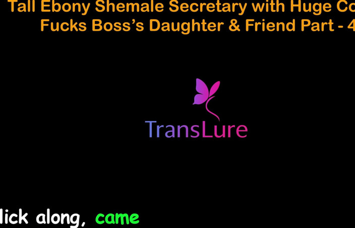 TransLure: अंग्रेज़ी ऑडियो सेक्स कहानी - विशाल लंड वाली लंबी साँवली किन्नर सेक्रेटरी - बॉस की बेटी और दोस्त को चोदती है - भाग 4