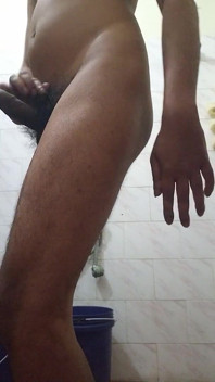 Indian Teen Femboy with Phimosis Dick Jerking and Stroking in the Bathroom Until Cum