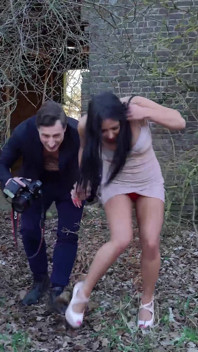 German Curvy Girl Maria Teen Tricked to Outdoor Fuck by Big Dick Guy at Model Job in Berlin