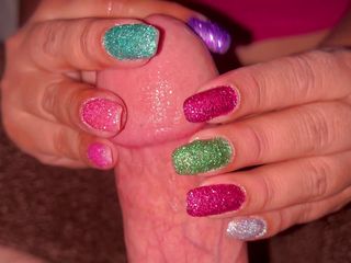 Latina malas nail house: Sparkle Nails Playing with Daddy&#039;s Dick