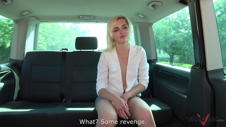 Take Van: Little blondie challenged by a big, hard shaft