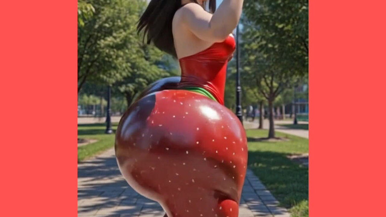 Animate golden: Polka dot tayt büyük göt zengin hareket ediyor
