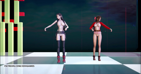 3D-Hentai Games: Berry good - Mellow Mellow, Tifa Lockhart Aerith, naked dance final...