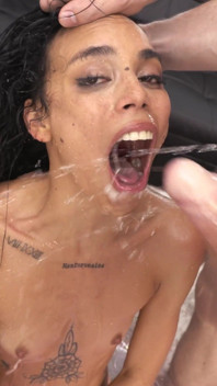Violeta Grey Goes 5on1 Domination Gangbang with Triple Vaginal and Pee