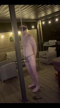Chained Rod up Outside Naked
