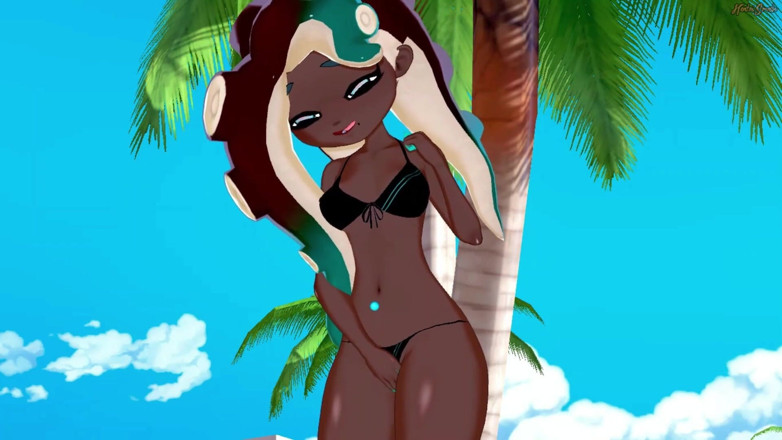 Hentai Smash: POV fucking Marina Ida in a pool, cowgirl creampie - Splatoon...