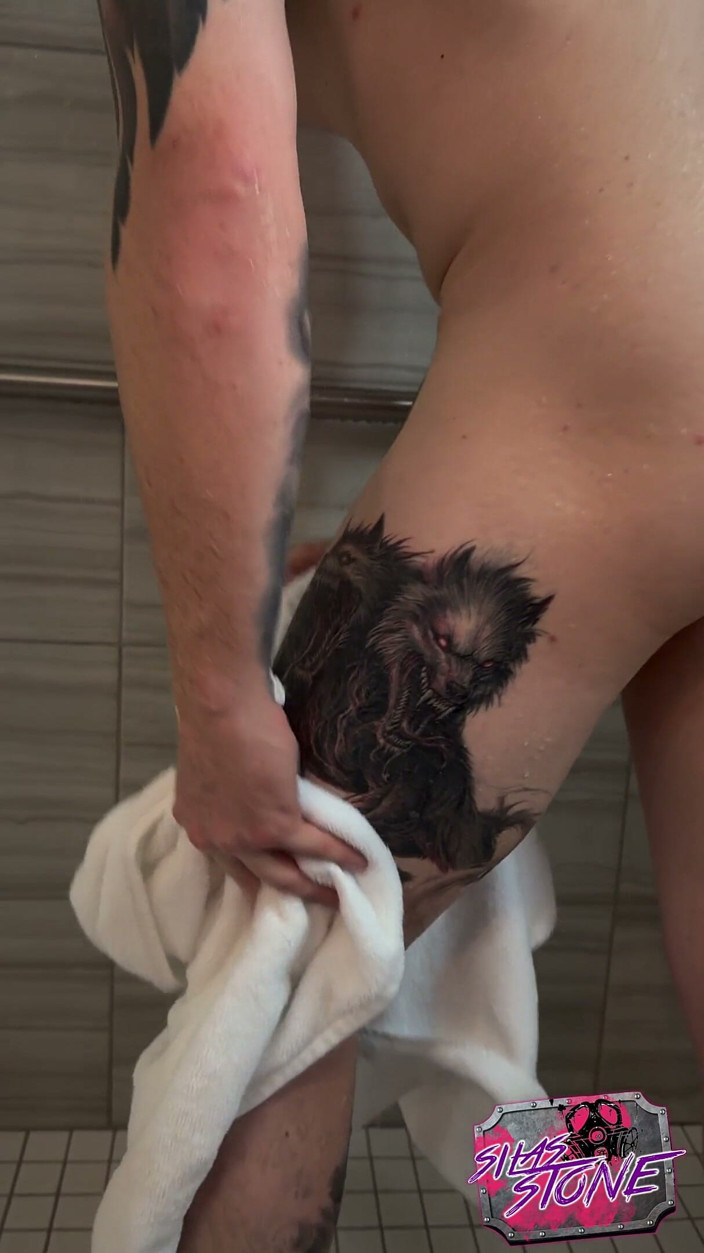 Silas Stone Gay & Solos: Redhead Prison Shower Solo