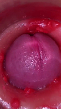 Telecamera nella vagina, Cervix pov, creampie