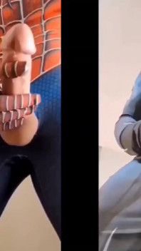 Batman dan Spiderman pasukan zakar besar