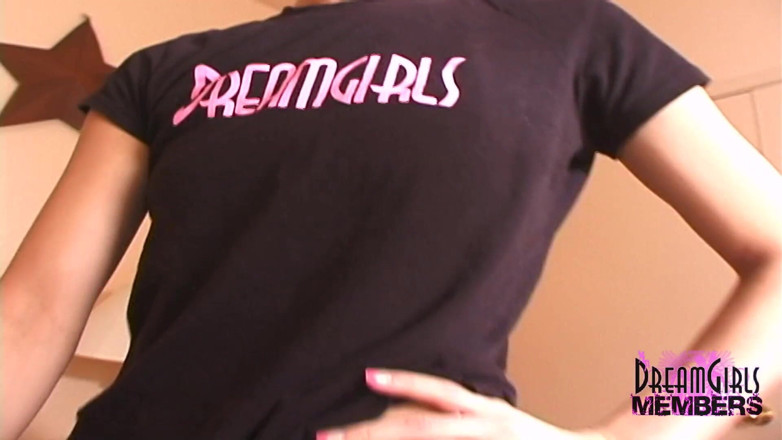 Dream Girls: Horny brunette plays with her tight pussy