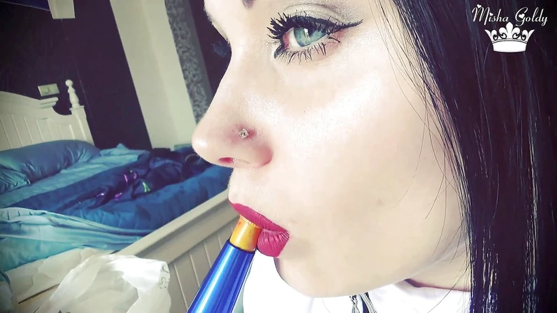 Goddess Misha Goldy: Sensual Hookah Smoking Compilation