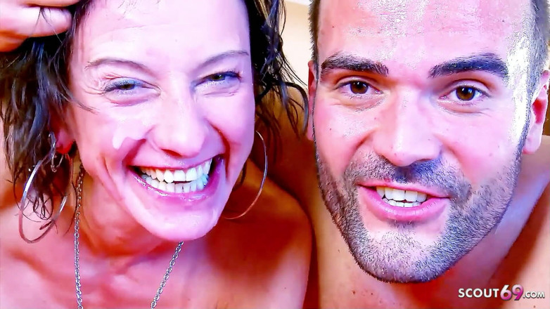 Full porn collection: Stranger guy talks to skinny MILF Zaza La Coquine and...