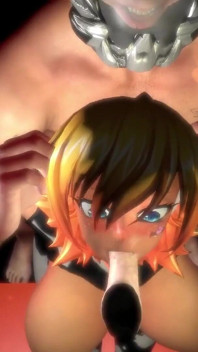Anime kovboy kız seks kafesi güreşiyor gırtlağına kadar alıyor ve anal