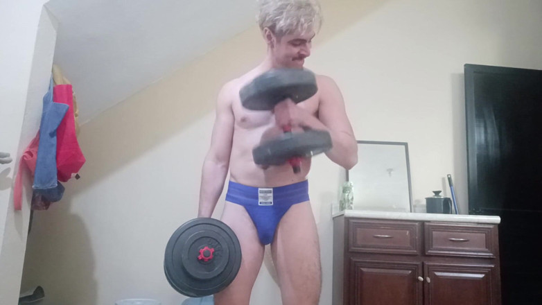 Tabasco Jake: Stilig vit latino tränar i Jockstrap