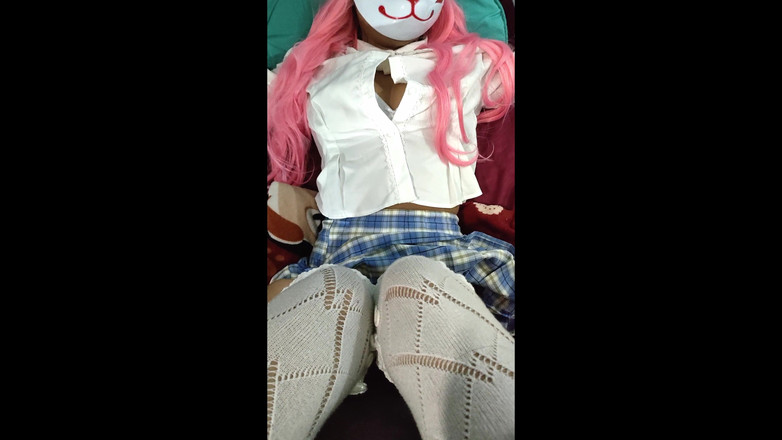 Sweetie Kitsune: Dívka s velkým zadkem oblečená jako dívka bere tvrdého ptáka
