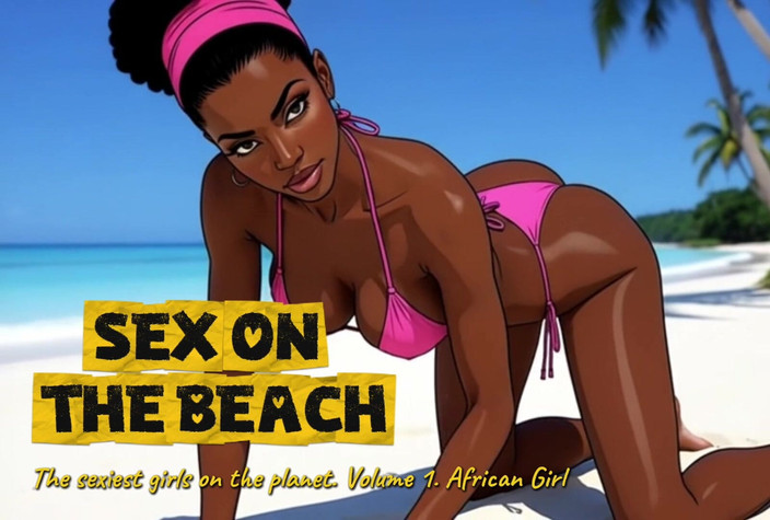 Octopussy Lovers Club: Ebony Dívka Sex na pláži. Africká holka. Karikatura. nejrajcovnější dívky...