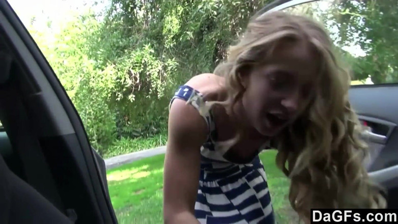 Dagfs: Hairy beauty Alyssa Branch gets fucked in the car