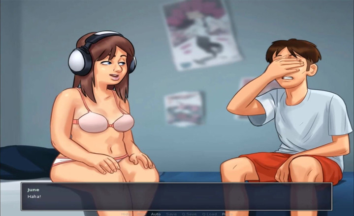 Hentai World: Saga estivale - June cosplay orc baise sur un lit