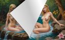 AI Girls: 42 sexy afbeeldingen van een naakt elfmeisje in het water -...