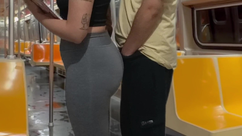Gabi SweetCouplesStories: Student Girl Gets Cum on New York Subway Train.