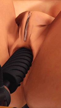 Area 51. Sci-fi umanoide androide futa gioca con una bomba tettona sexy in laboratorio
