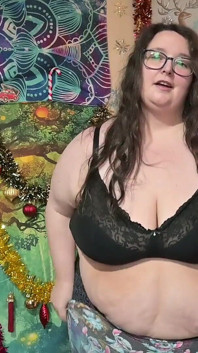 SSBBW Strip Tease at Christmas