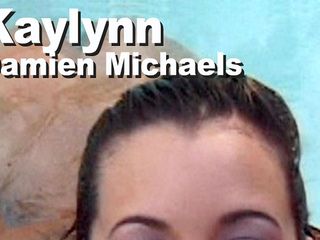 Edge Interactive Publishing: Kaylynn y Damien Michaels desnudas chupan facial en la piscina