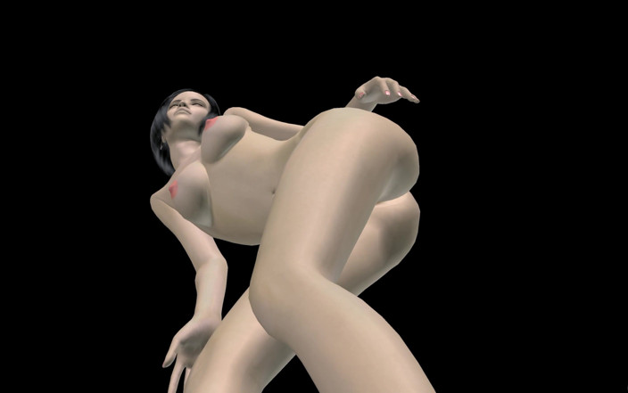 RenderLust: Animerad 3D-porr - mycket vacker flicka som ger olika sexiga poser
