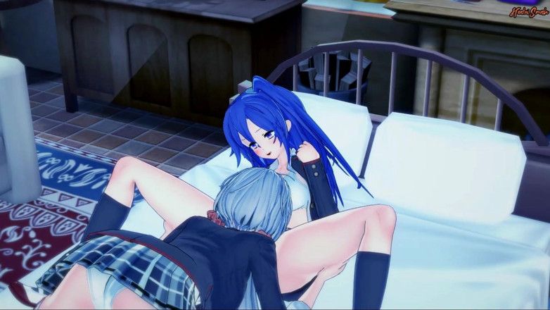 Hentai Smash: 후타 크리스 유키네의 소녀 자지를 타는 쓰바사 카자나리, 보지에 사정 - 심포지어 헨타이