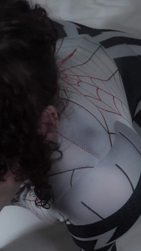 Spinnenmädchen Femboy fallengesicht von miles Morales bbc gefickt