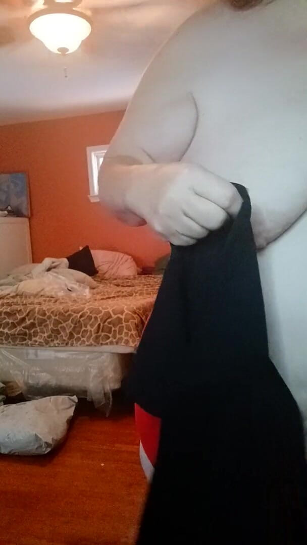 BBW nurse Vicki adventures with friends: Modeling the panties I sell part1 Red lace silky